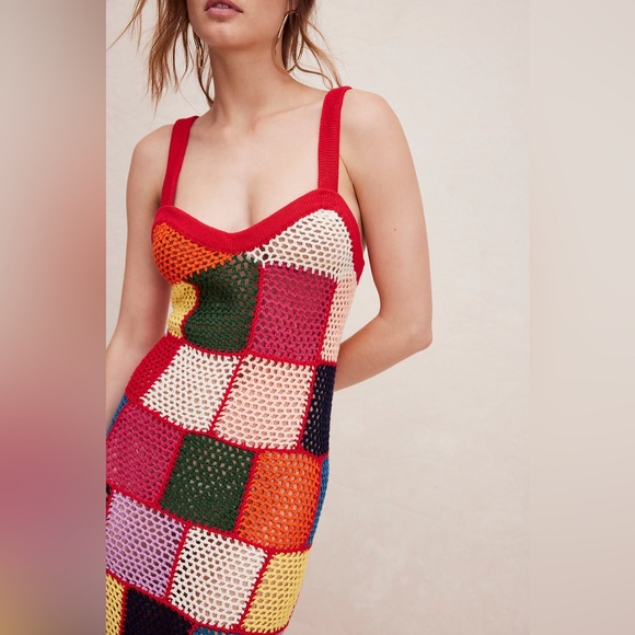 XS, NWT, Carolina K, Vera Crochet Dress, multicolor, Maxi length, 100% Cotton - Picture 7 of 15